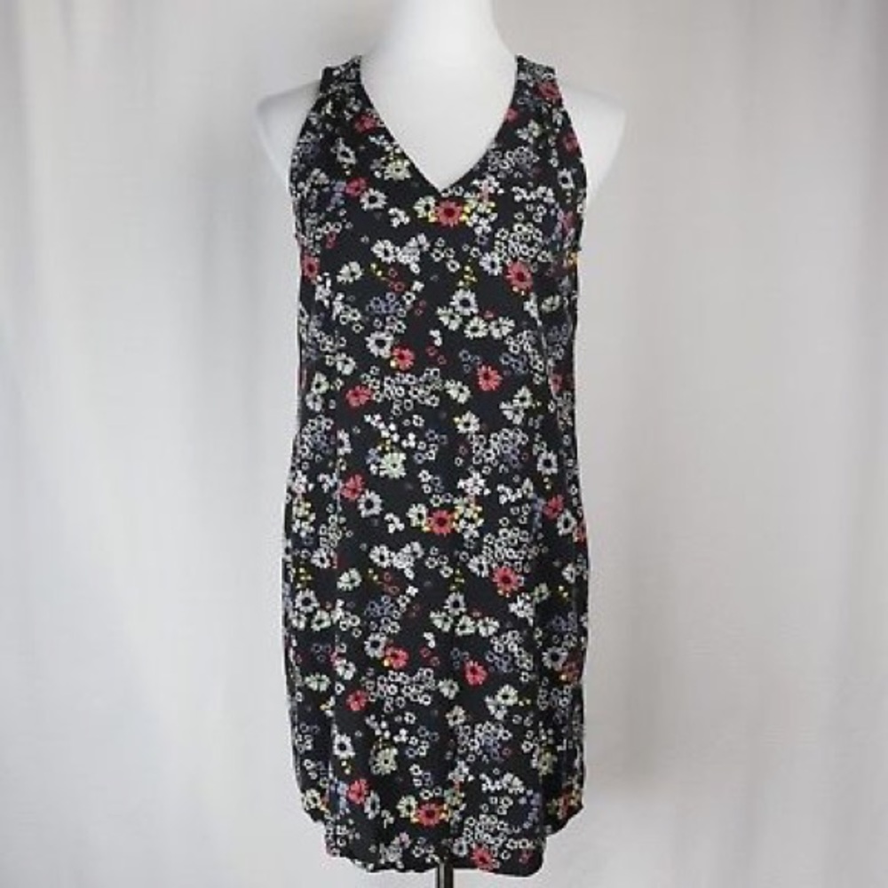 🌜3/$25 Old Navy Black Floral Print Shirt Dress